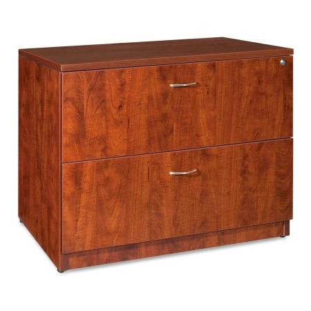 Sp Richards Lorell 2-Drawer Lateral File - 35"W x 22"D x 29-1/2"H - Cherry - Essentials Series LLR69433